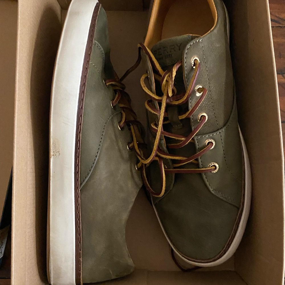 Sperry Gold Cup Haven Olive LEATHER Sneaker
